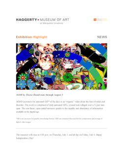 AGOD by Thorne Brandt runs through August 3 AGOD (acronym for