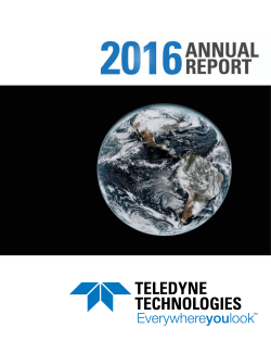 Teledyne 2016 Annual Report and Form 10-K