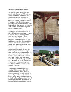 Earth Brick Constructions for Cold Climates