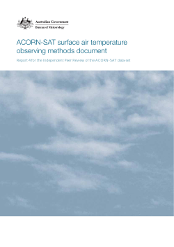 ACORN-SAT surface air temperature observing methods