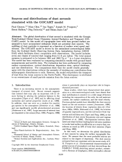 Sources and distributions of dust aerosols simulated with the