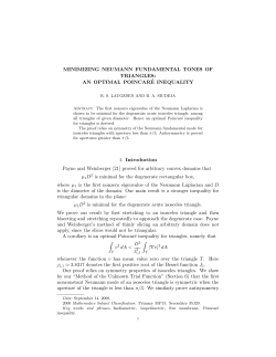 MINIMIZING NEUMANN FUNDAMENTAL TONES OF TRIANGLES