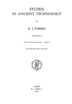 STUDIES IN ANCIENT TECHNOLOGY