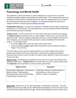 Evansville Wayne Psychology and Mental Health