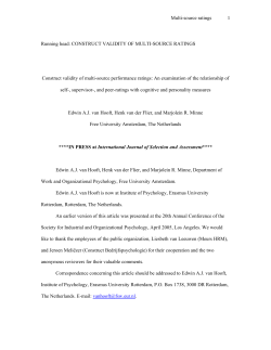 Multi-source ratings 1 Running head: CONSTRUCT VALIDITY OF
