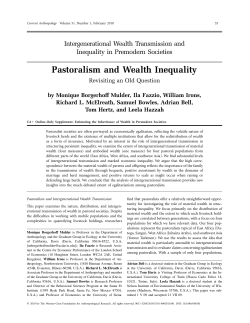 Pastoralism and Wealth Inequality
