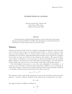 Interactions of Gammas