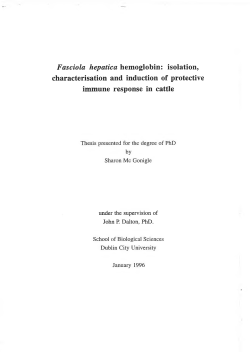 Fasciola hepatica hemoglobin: isolation - DORAS