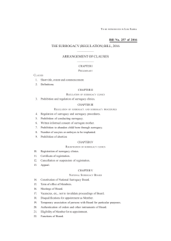 The Surrogacy (Regulation) Bill, 2016