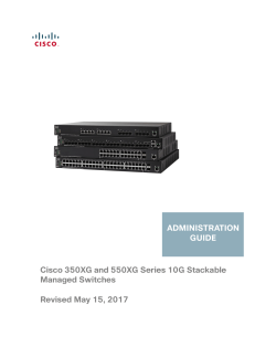 Cisco 350XG and 550XG Series 10G Stackable Managed Switches