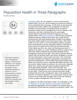 Population Health in Three Paragraphs
