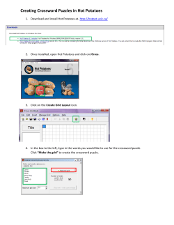 Creating Crossword Puzzles in Hot Potatoes