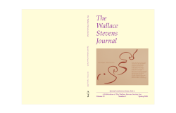 Vol. 29, No. 1 (Spring 2005) - The Wallace Stevens Society