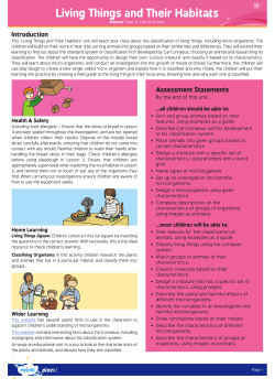 Living Things and Their Habitats