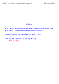 12-02-16 Scientific and Standard Notation.notebook
