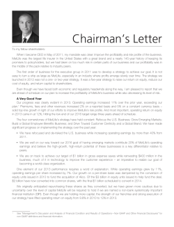MetLife, Inc. 2013 Chairman`s Letter