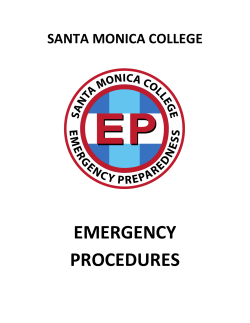 emergency procedures - Santa Monica College