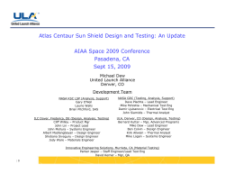 Atlas Centaur Sun Shield Design and Testing