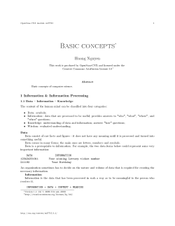 Basic concepts