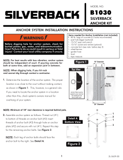 B1030 - Silverback Anchor kit