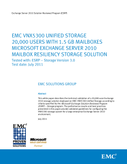 EMC VNX5300 Unified Storage 20000 Users With 1.5GB