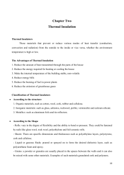 Chapter Two Thermal Insulation