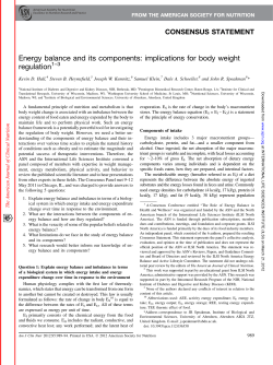 Energy balance and its components: implications for body weight