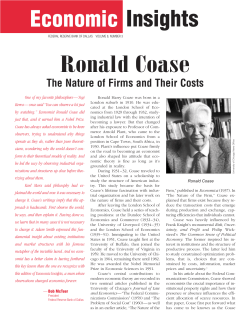 Ronald Coase:The Nature of Firms and Their Costs