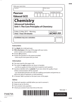 Chemistry - Revision Science