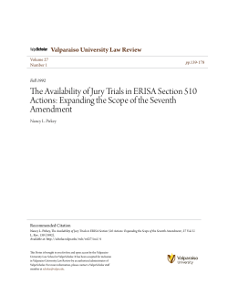 The Availability of Jury Trials in ERISA Section 510