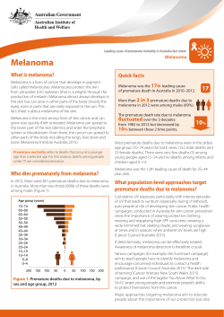 Leading cause of premature mortality in Australia fact sheet