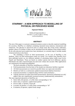stairway – a new approach to modelling of physical or perceived noise