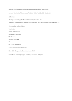 Developing and evaluating computational models of