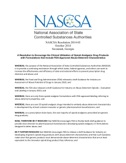 NASCSA Resolution 2014-03 October 2014 Savannah, Georgia