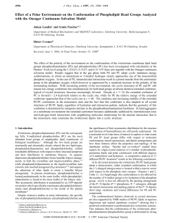 Effect of a Polar Environment on the Conformation of Phospholipid