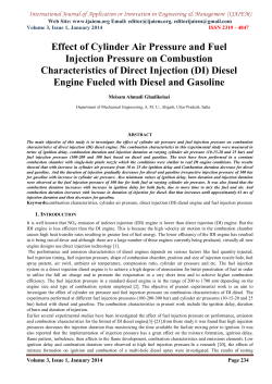 Effect of Cylinder Air Pressure and Fuel Injection Pressure