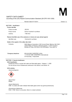 safety data sheet