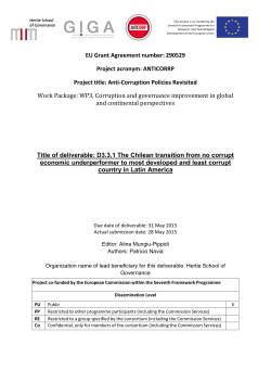 EU Grant Agreement number: 290529 Project acronym