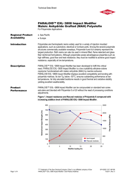 PARALOID&trade; EXL&minus;3808 Impact - The DOW Chemical Company