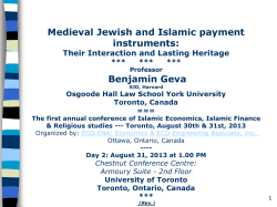 Medieval Jewish and Islamic payment instruments - ECO-ENA