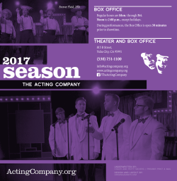 Brochure - The Acting Company