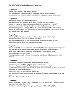 The Call of the Wild ​Reading/Discussion Questions: Chapter One