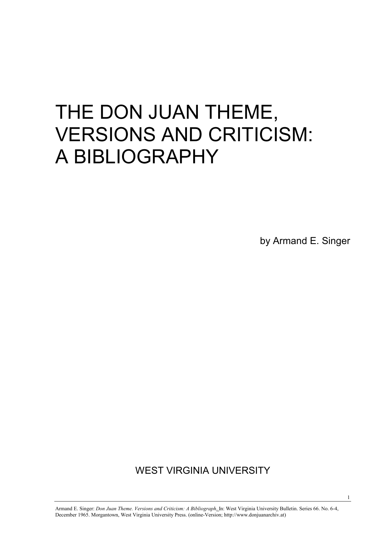 Don Juan Theme Versions And Criticism