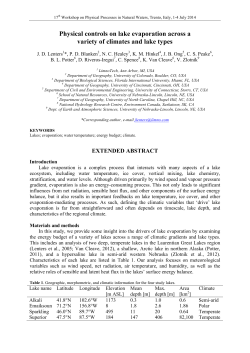 Physical controls on lake evaporation across a variety of climates