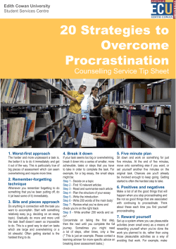 20 Strategies to Overcome Procrastination