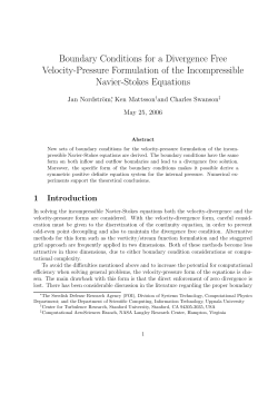 Boundary Conditions for a Divergence Free Velocity