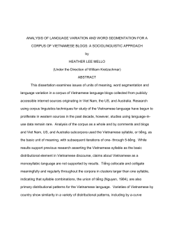 ANALYSIS OF LANGUAGE VARIATION AND WORD