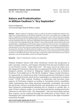 Nature and Predestination in William Faulkner`s &ldquo;Dry September&rdquo;