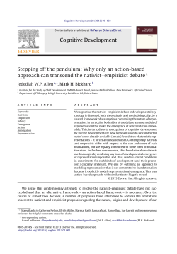 Stepping off the pendulum: Why only an action