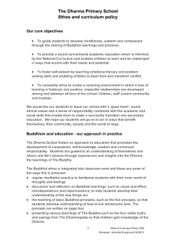 The Dharma Primary School Ethos and curriculum policy